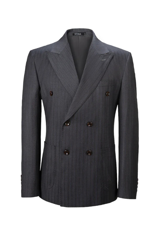 business style blazer – double-breasted 2 button smart casual design