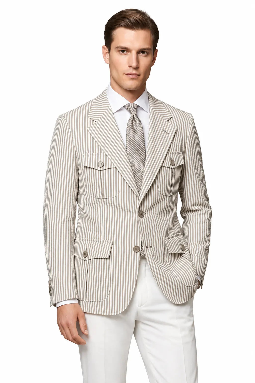 Costume 2 pièces homme coupe ajustée, croisé