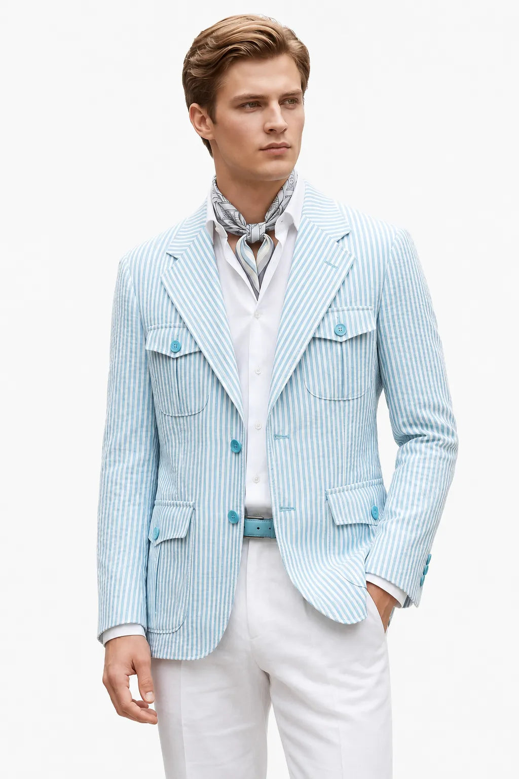 Costume 2 pièces homme coupe ajustée, croisé