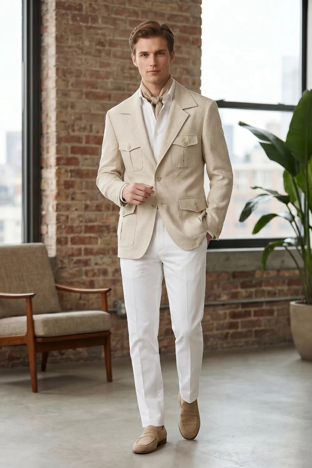 Men's Lightweight Safari 2 Piece Suit