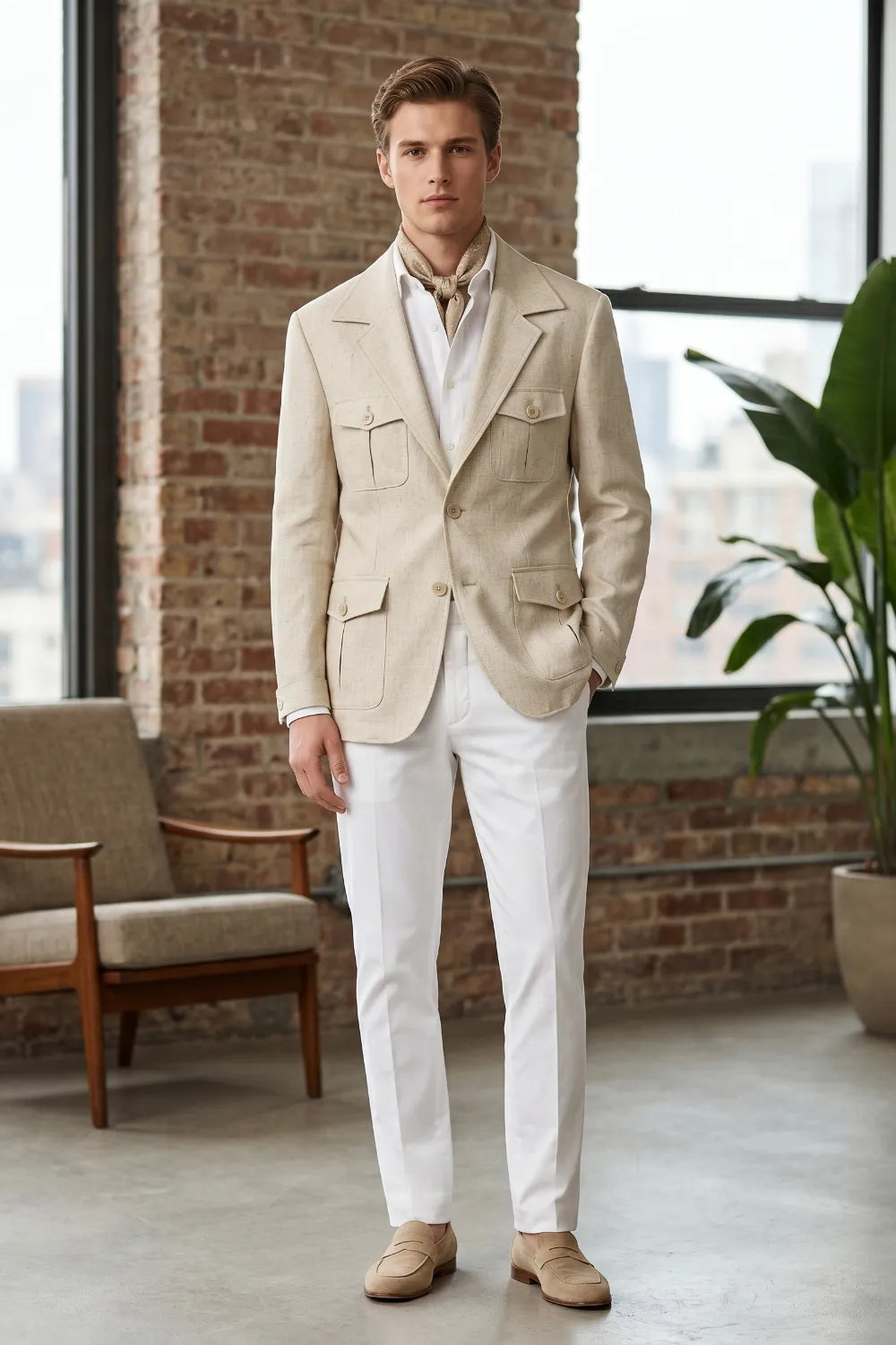 Men's Lightweight Safari 2 Piece Suit