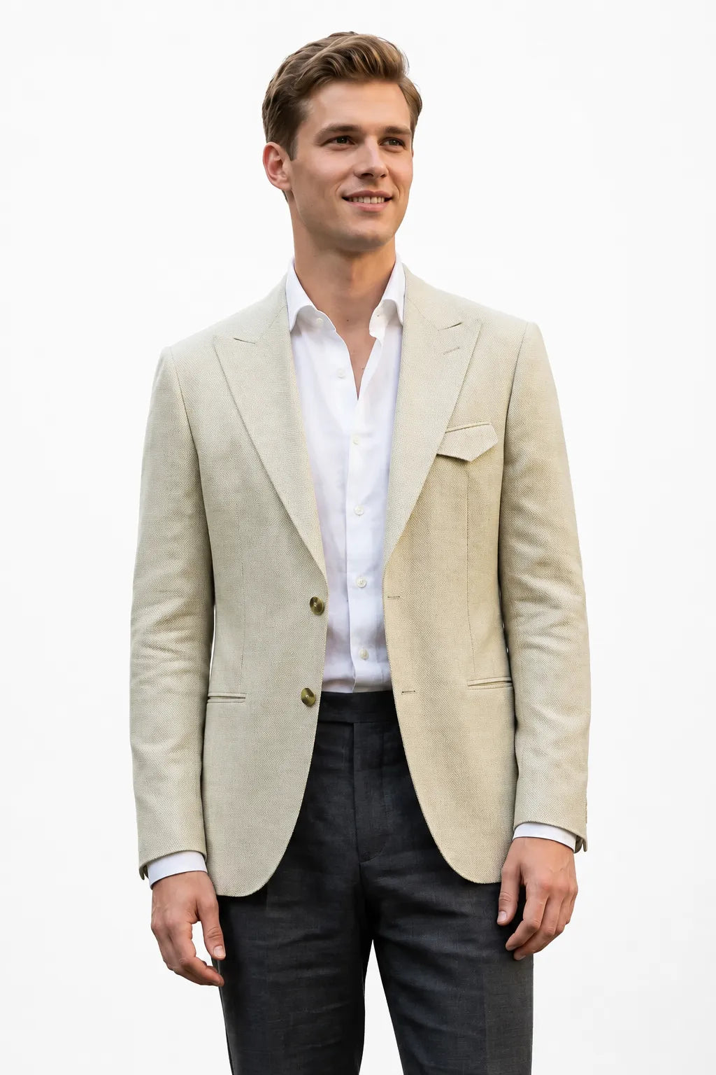 Men's Contemporary Peak Lapel 2 Piece Suit
