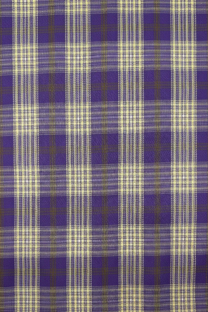 Men's Purple Plaid Slim Fit 2 Piece Suits