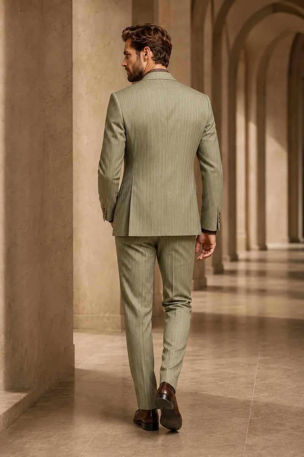 Costume 2 pièces homme coupe ajustée, croisé