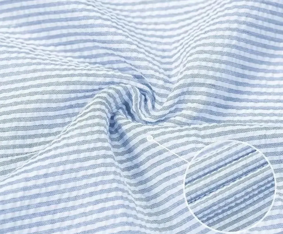 Men's Classic Blue Seersucker 2 Piece Suits