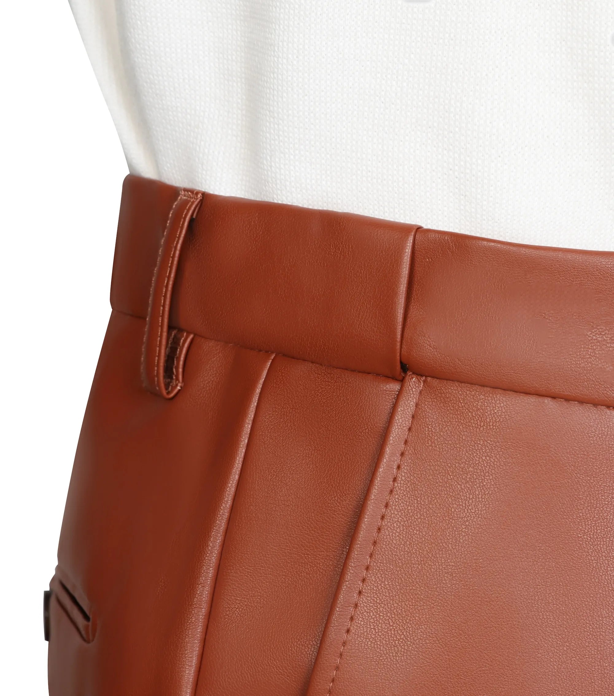 Men's Orange Statement Leather 3 Piece Suit