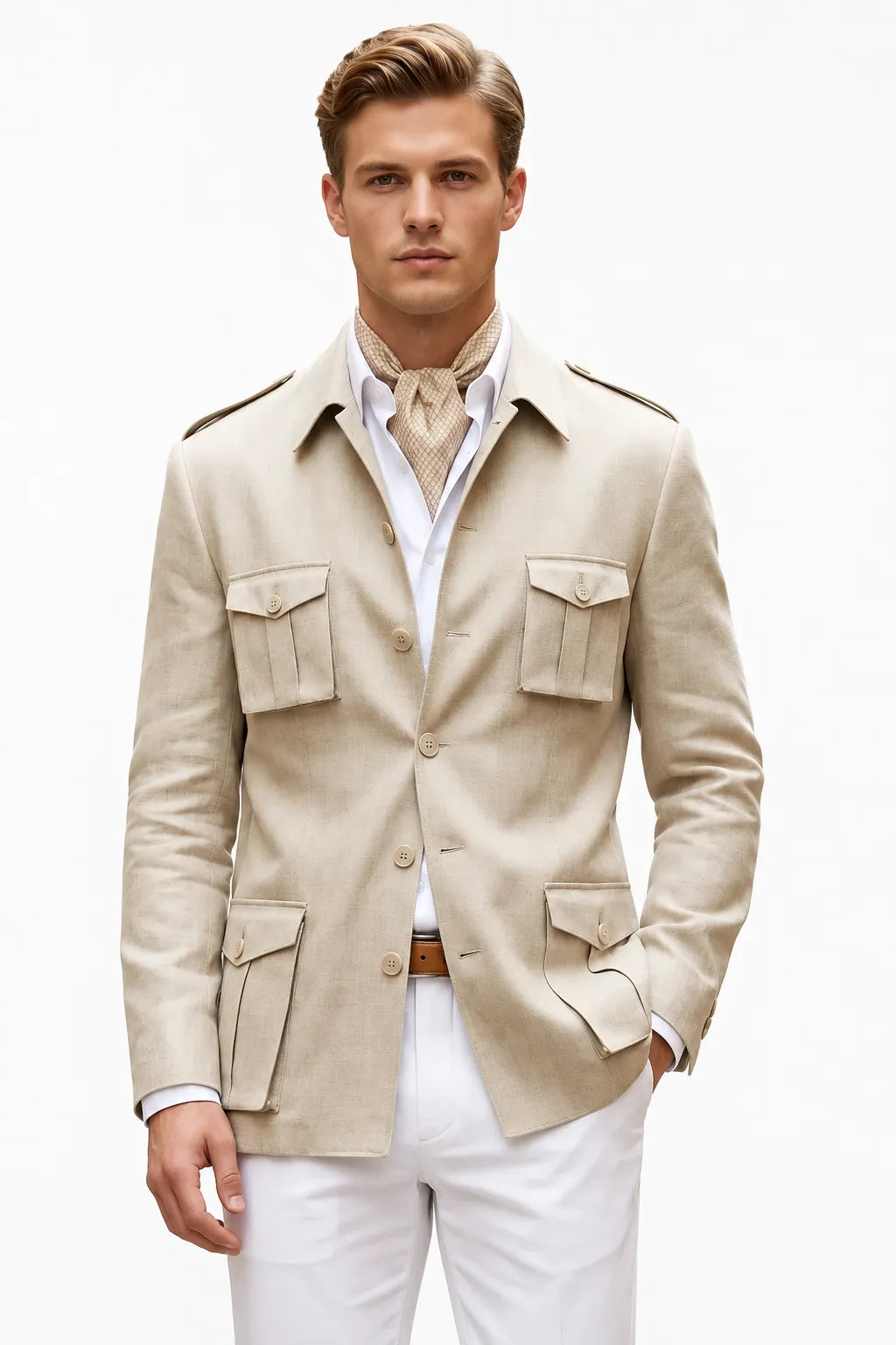 Men's Smart Casual Safari 2 Piece Suit