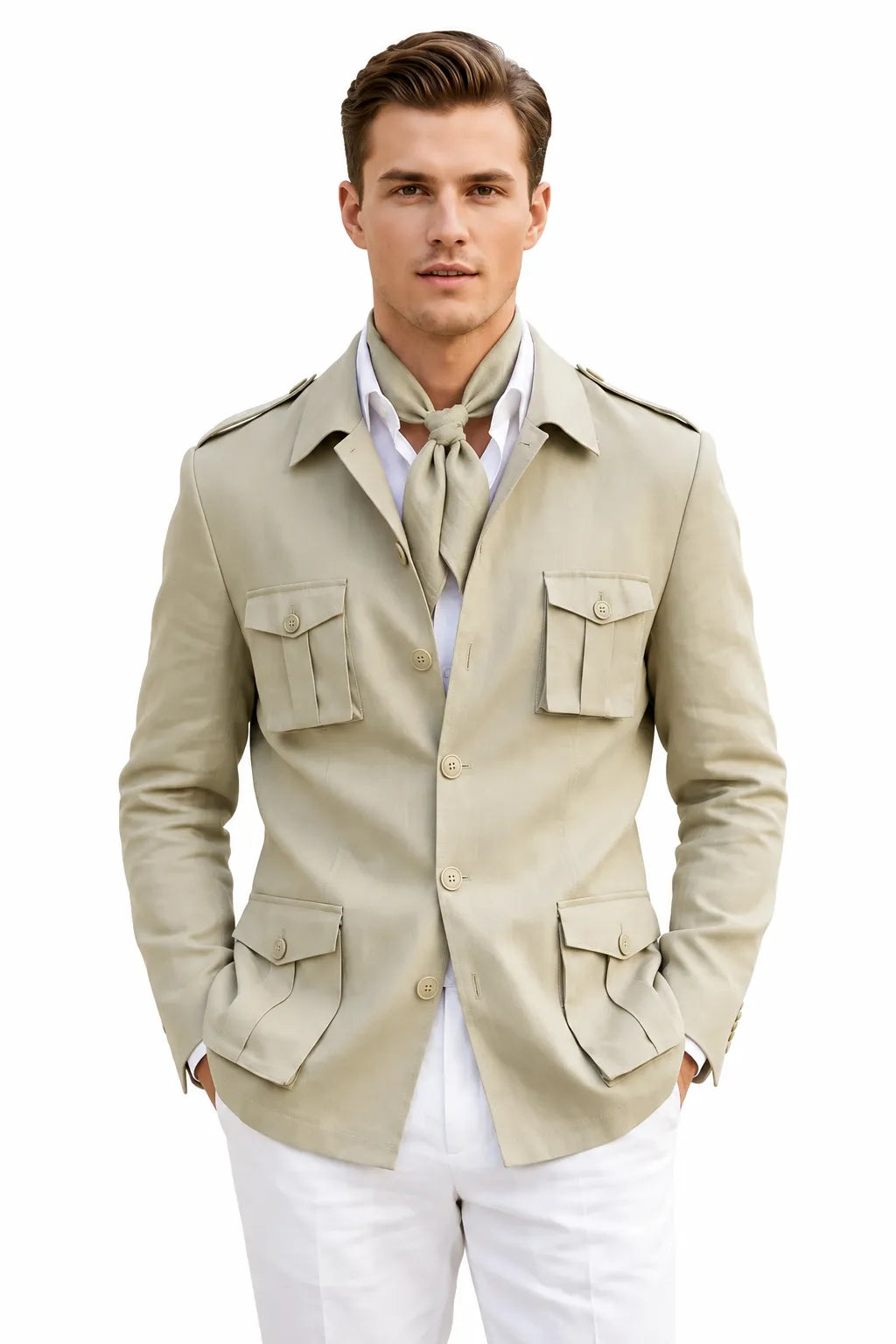 Men's Smart Casual Safari 2 Piece Suit