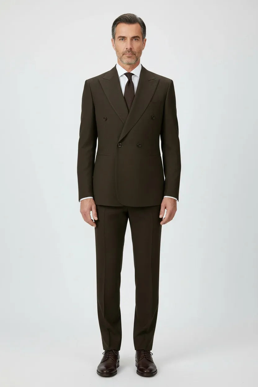 Men's Classic Brown 2 Piece Suit