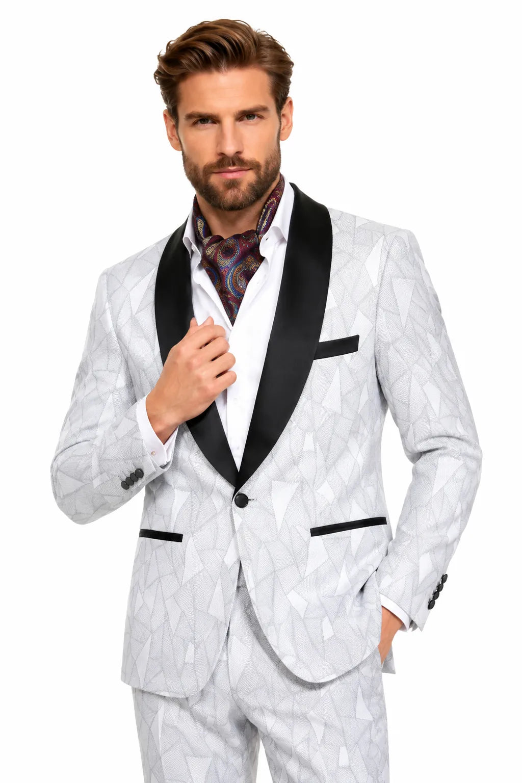 Men's Shawl Lapel Tuxedo 2 Piece Suit