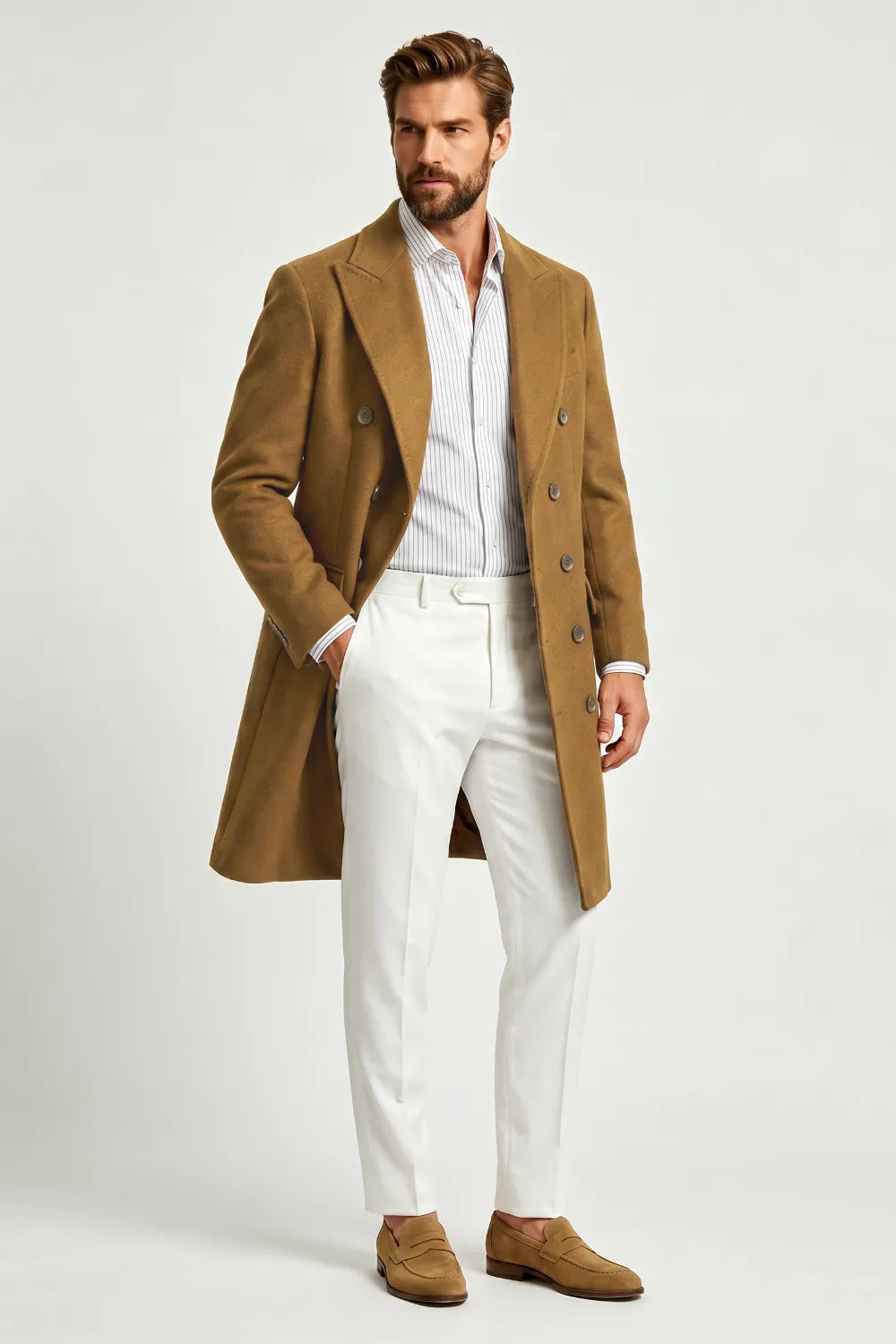 Costume 2 pièces homme coupe ajustée, croisé