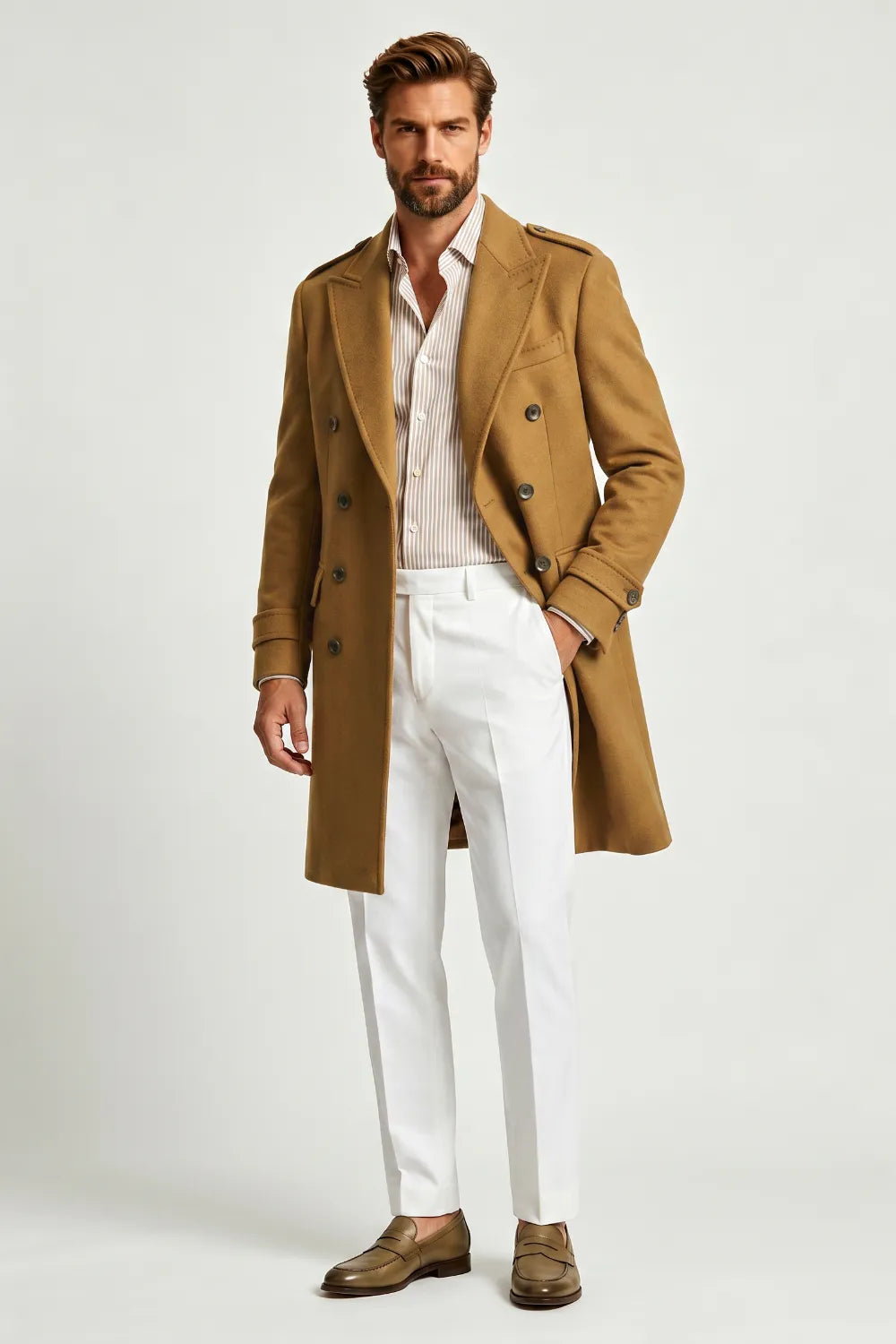 Costume 2 pièces homme coupe ajustée, croisé