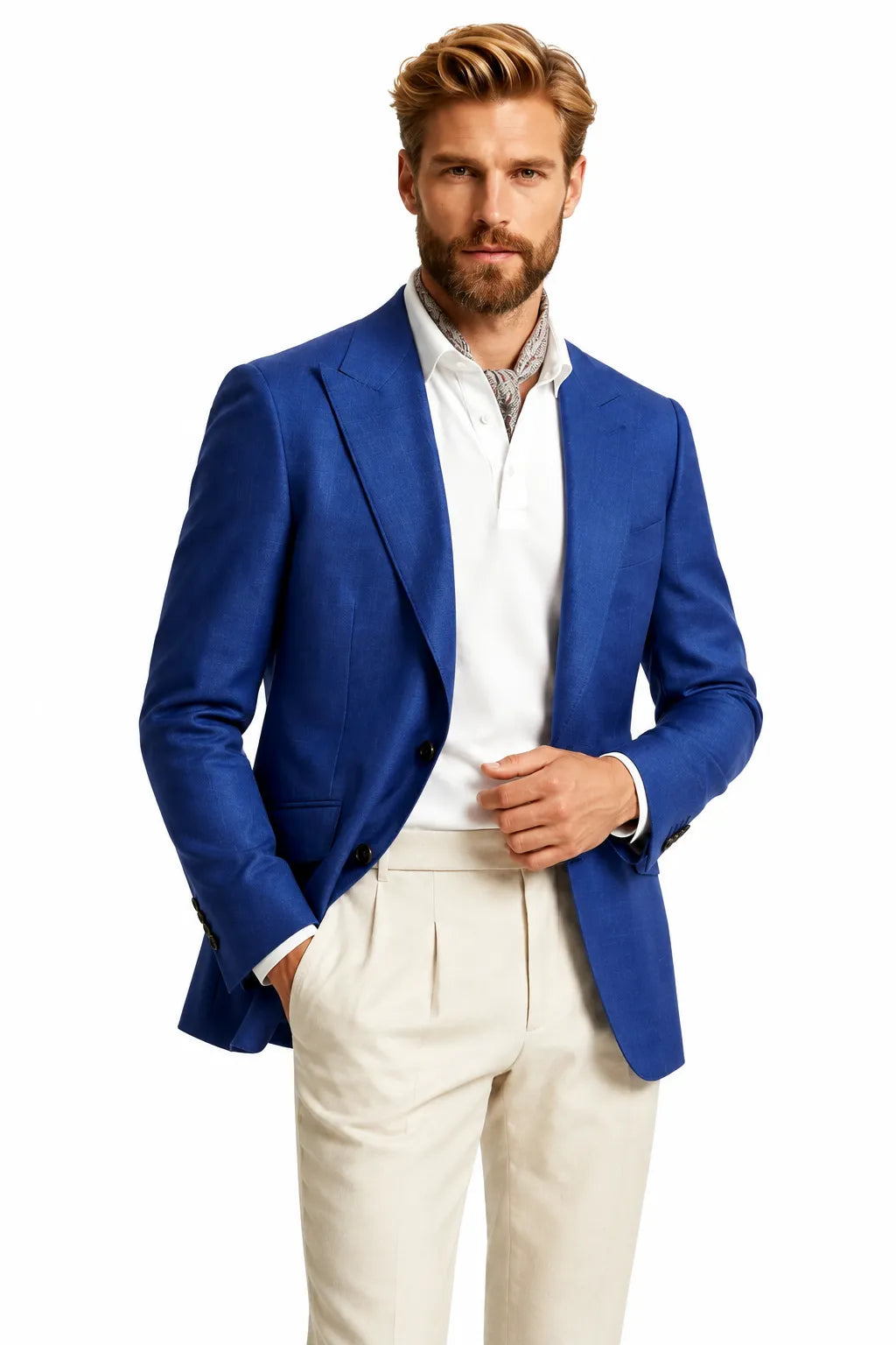 Men's Royal Blue 2 Piece Suit