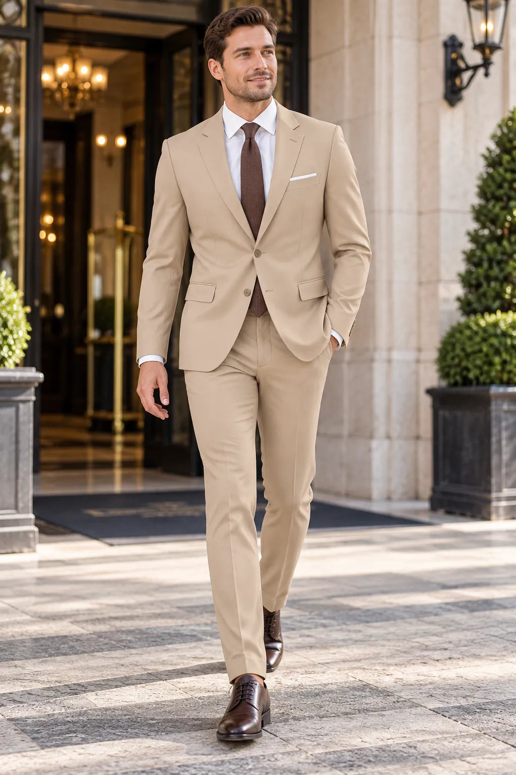 Men's Classic Single Breasted 2 Piece Suit