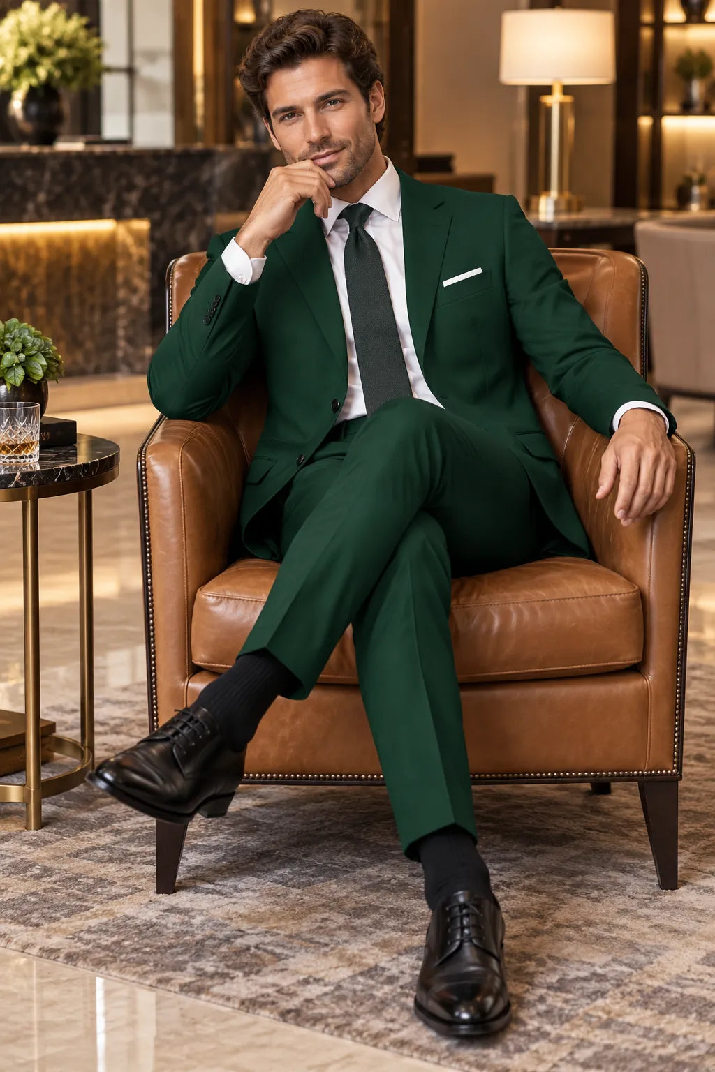 Men's Classic Single Breasted 2 Piece Suit