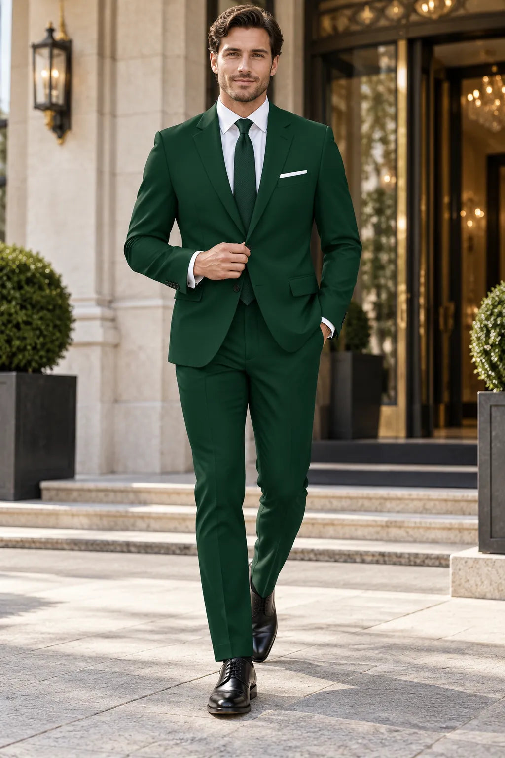 Men's Classic Single Breasted 2 Piece Suit