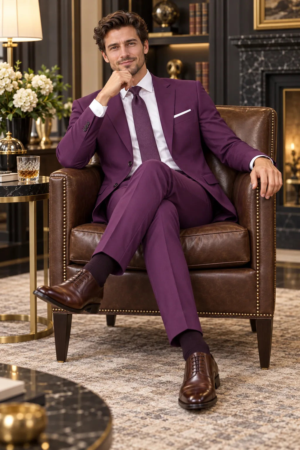 Men's Classic Single Breasted 2 Piece Suit
