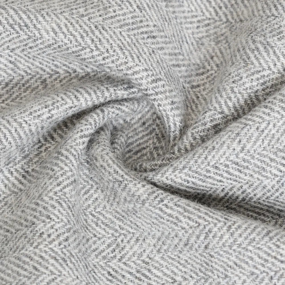 Men's Grey Formal Herringbone 3 Piece Suit