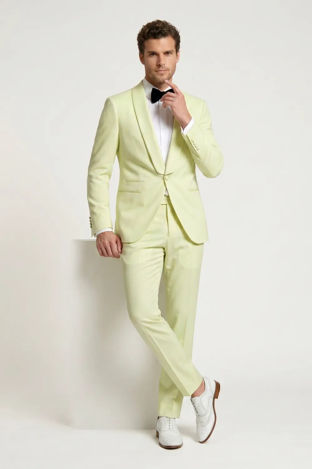 Men's Lime Green Shawl Lapel Tuxedo Suit