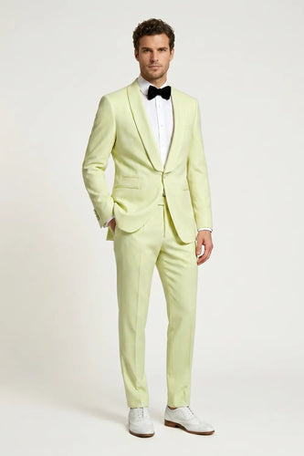 lime green dress suit The COLOR CUT Linen  Figure bullhorn buttons Lime Green Pleated Wide-leg Pant