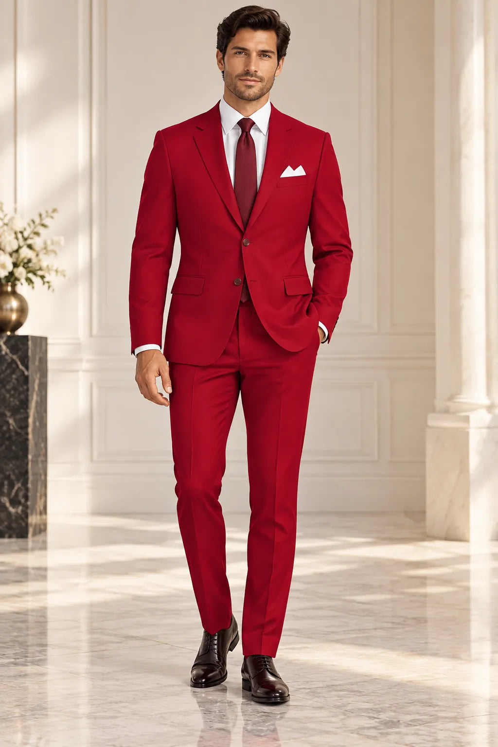 Men's Classic Single Breasted 2 Piece Suit
