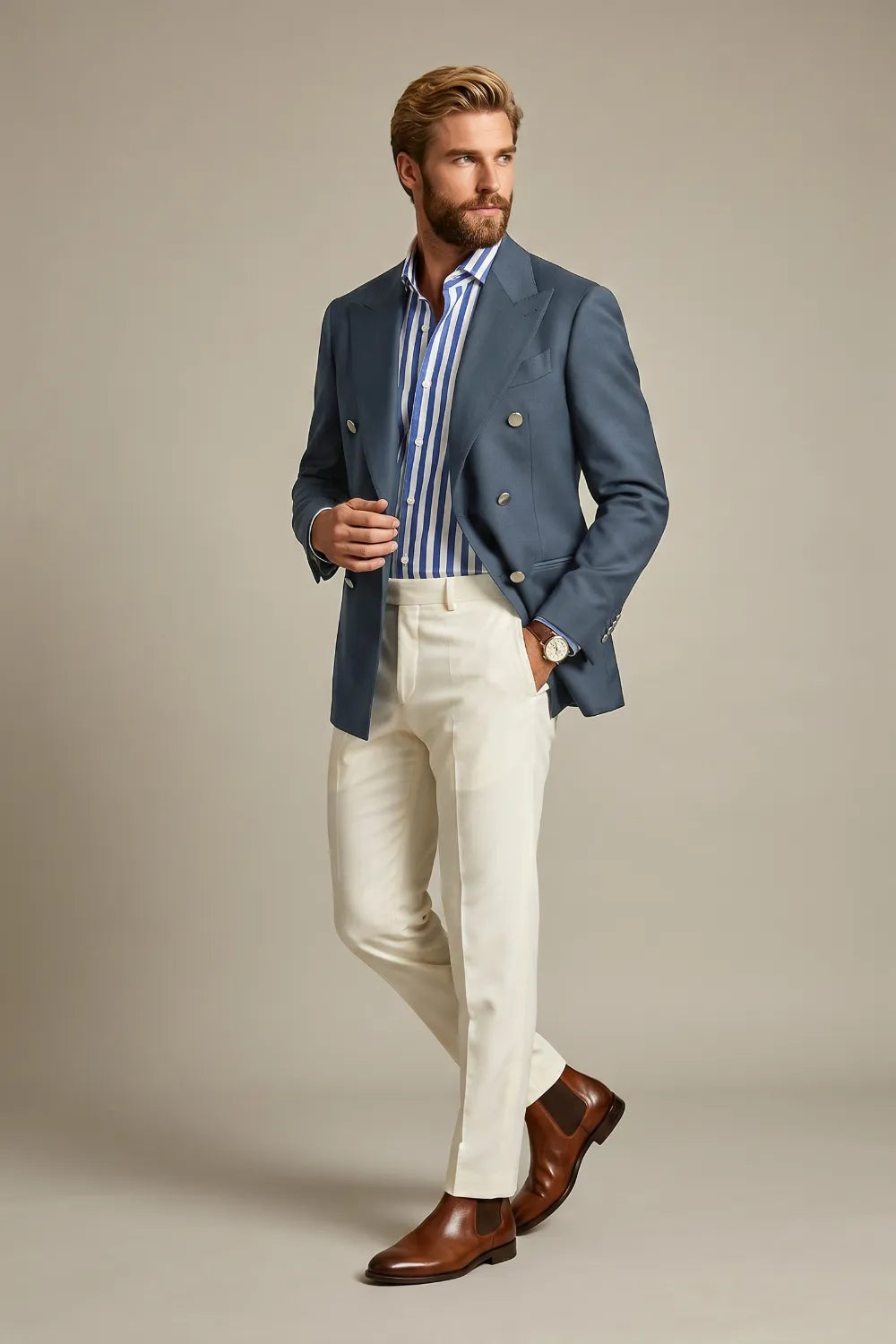 Abito da uomo doppiopetto slim fit 2 pezzi