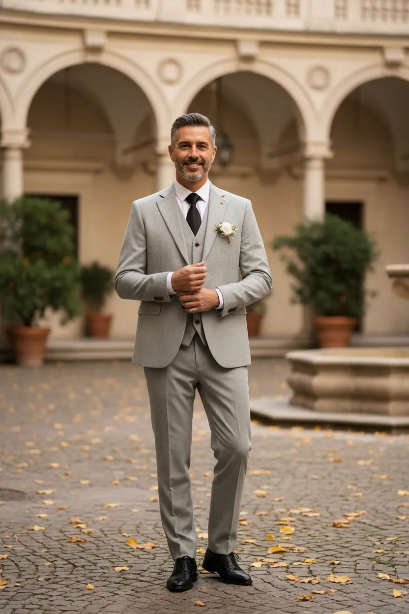 Men's Lightweight & Stylish Linen 3 Piece Suit