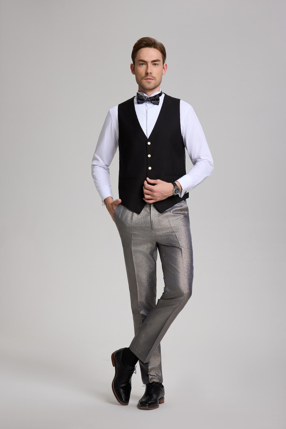 mens grey dress pants and vest Mens Grey Pinstripe Suit Modern Suit in Grey - Gray Pinstripe Suit