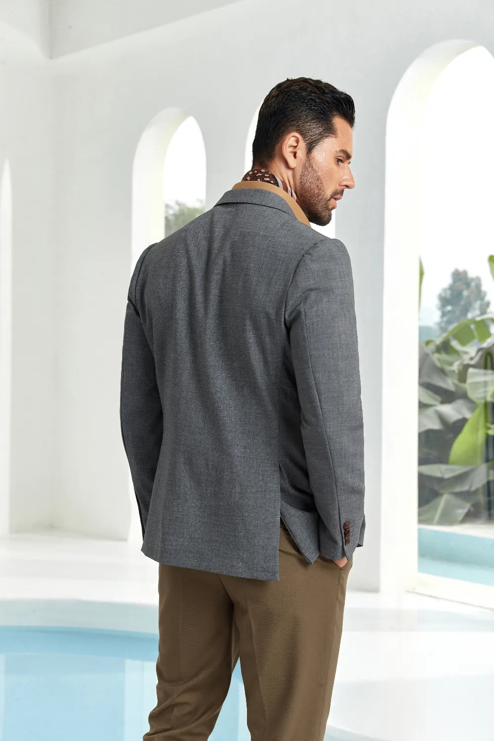 Men's Grey Urban Modern Blazer