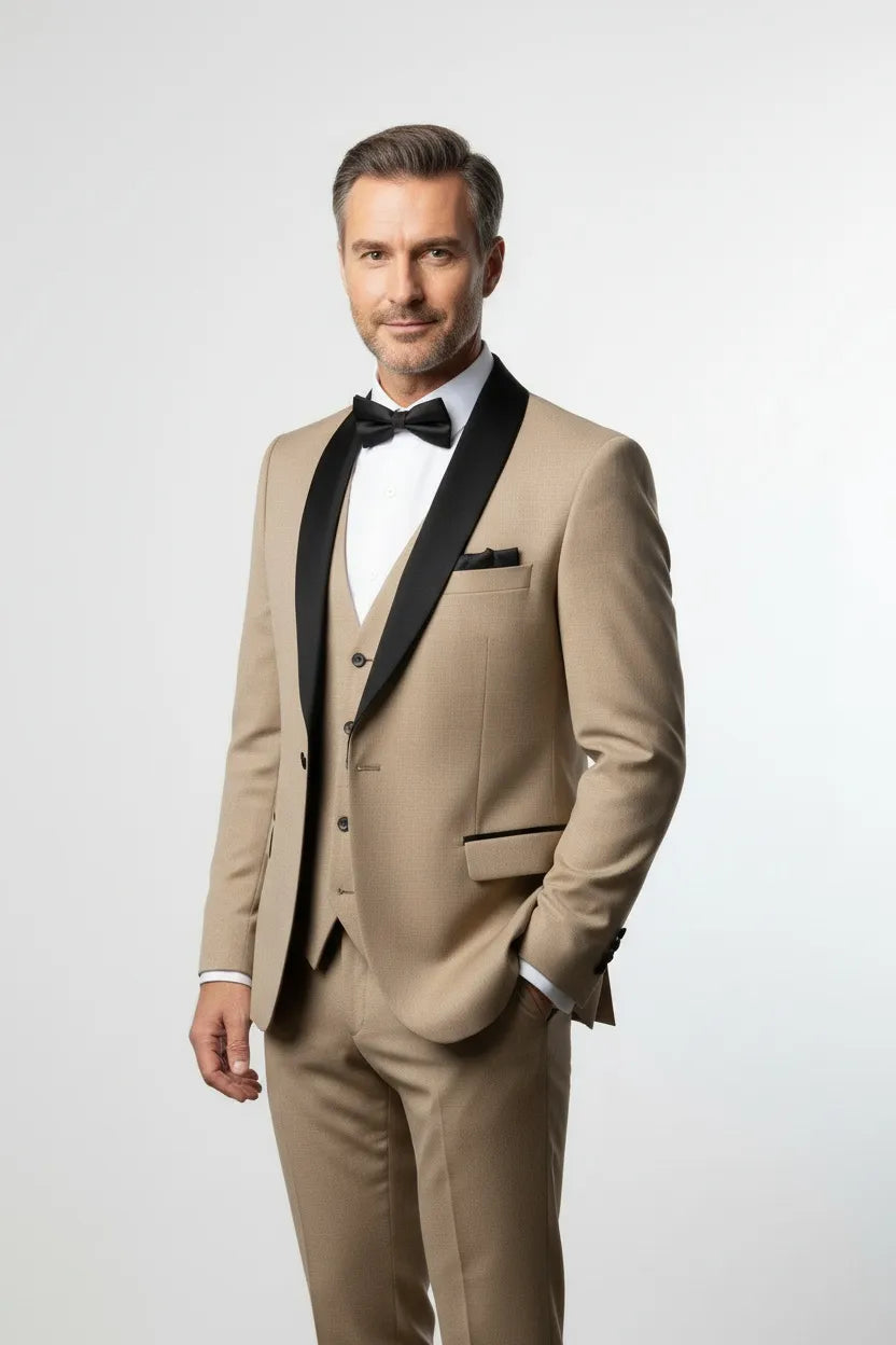 Men's Modern Shawl Collar 3 Pieces Suits