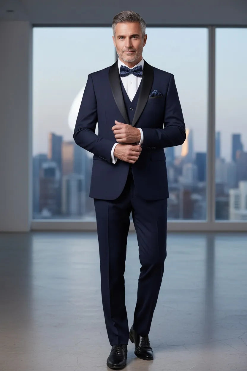 Men's Modern Shawl Collar 3 Pieces Suits