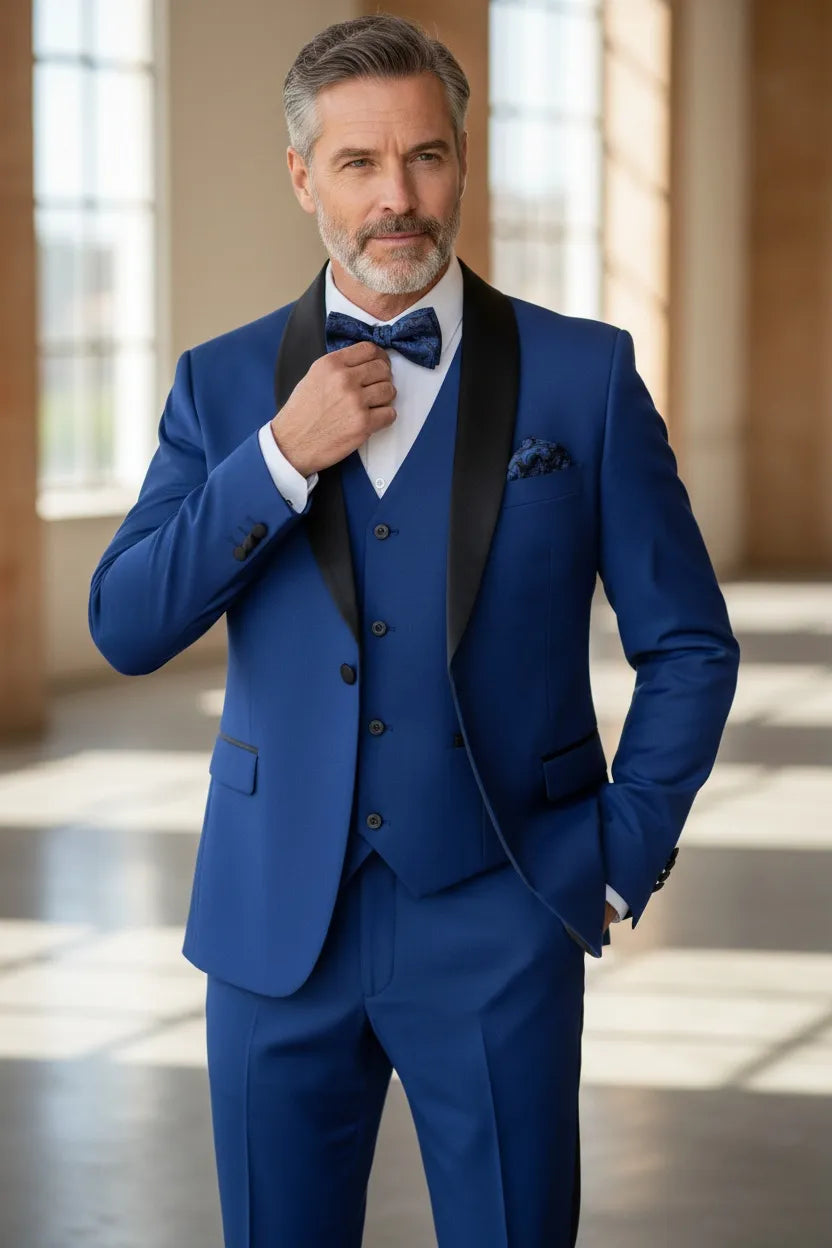 Men's Modern Shawl Collar 3 Pieces Suits