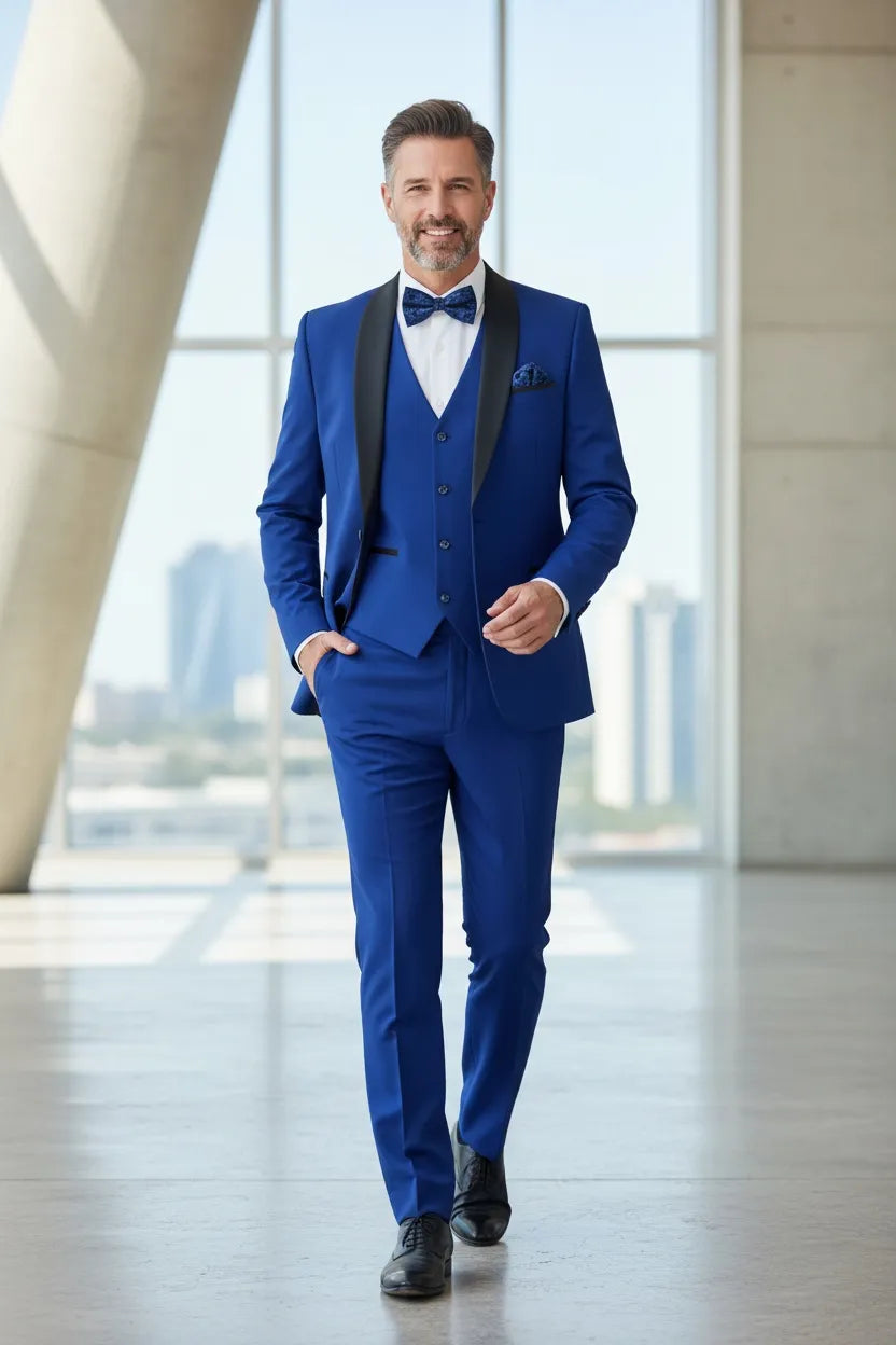 Men's Modern Shawl Collar 3 Pieces Suits