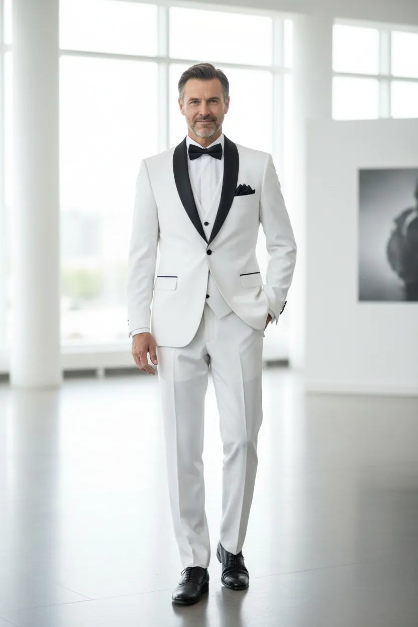 Men's Modern Shawl Collar 3 Pieces Suits