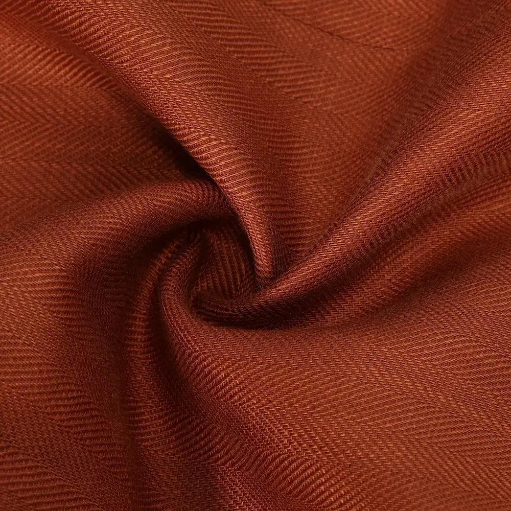 Men's Rust Orange Tencel Linen 3 Piece Suits