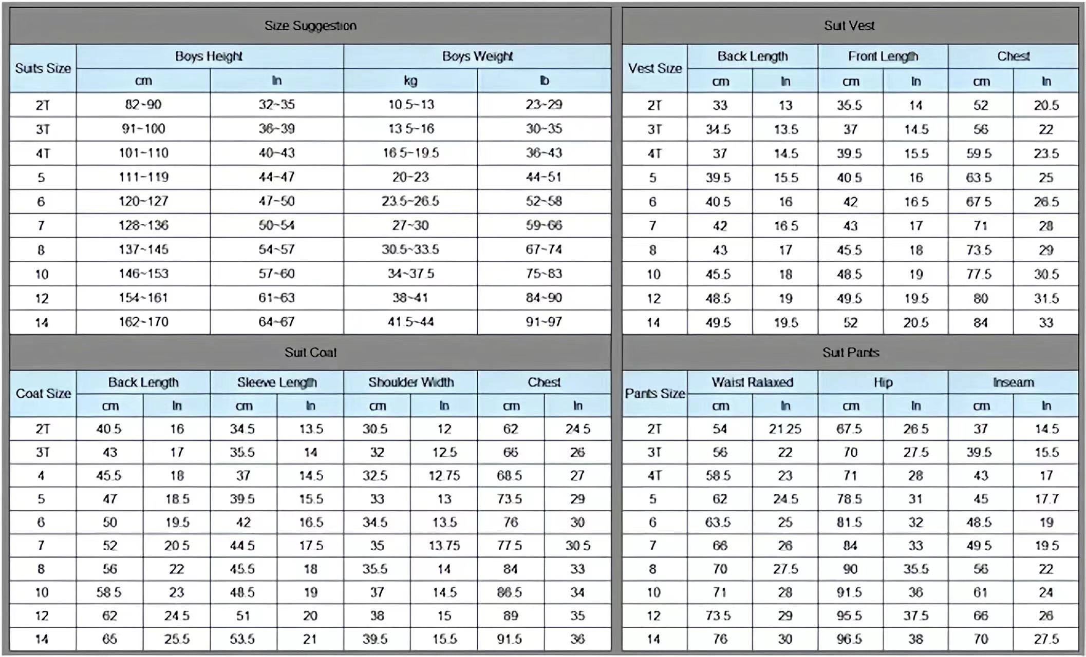 Red Kid Boys Formal Classic Suits Set 5 Piece Boys Suits