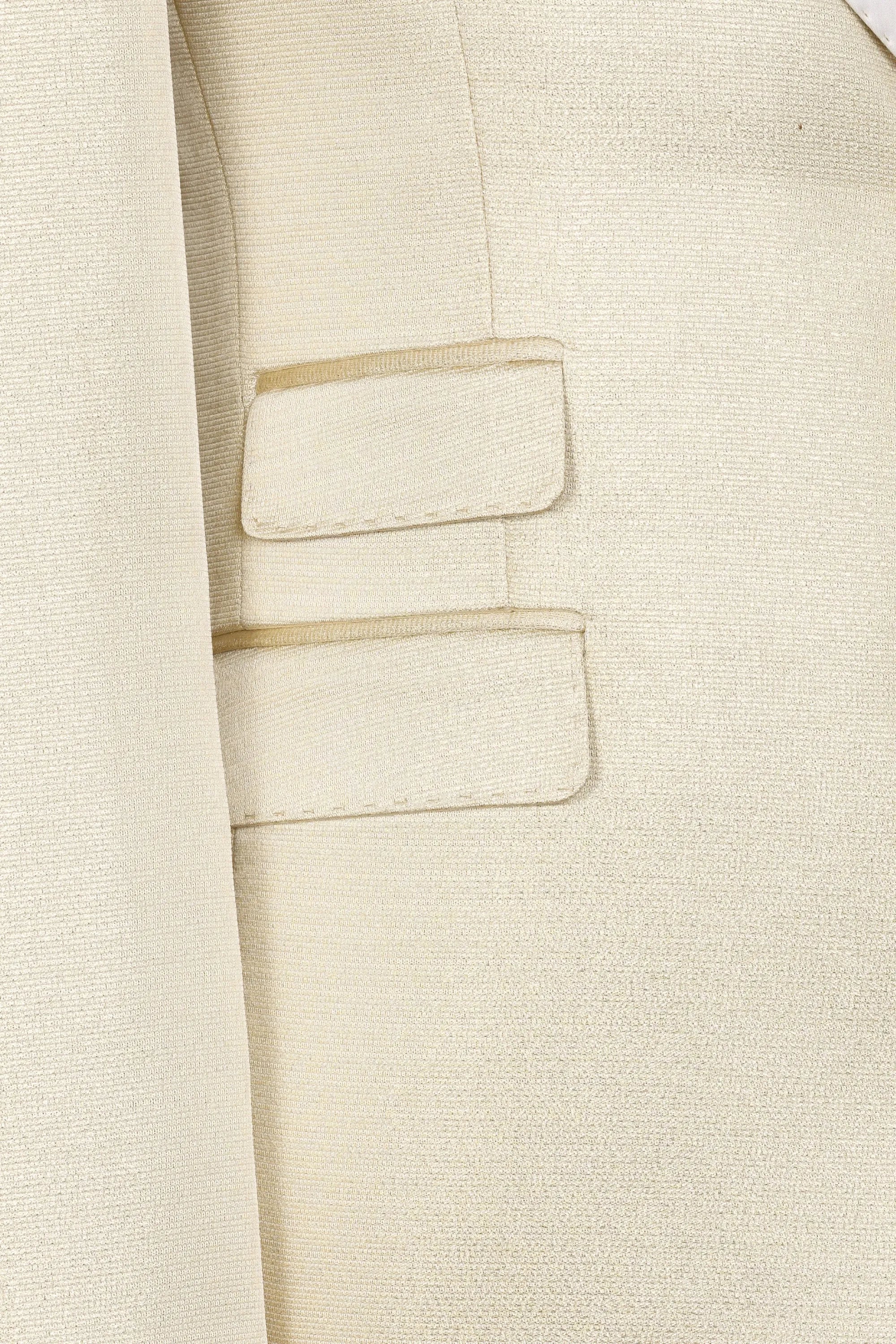 Men's Ivory Peak Lapel Party 3 Piece Suits