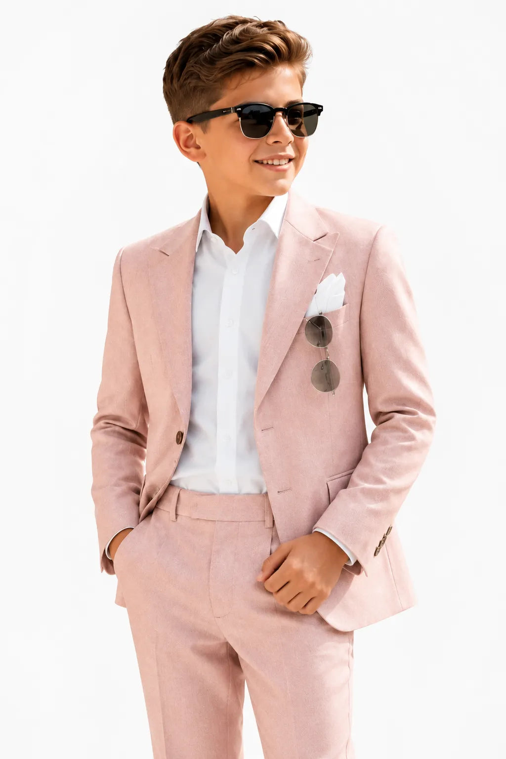 Boys Classic Summer Linen 2 Piece Suit