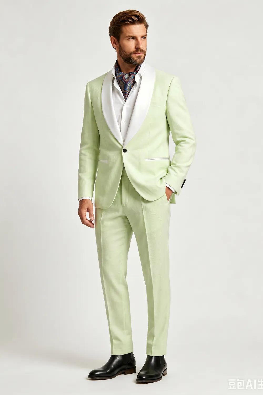 Men's Shawl Lapel 2 Piece Suit
