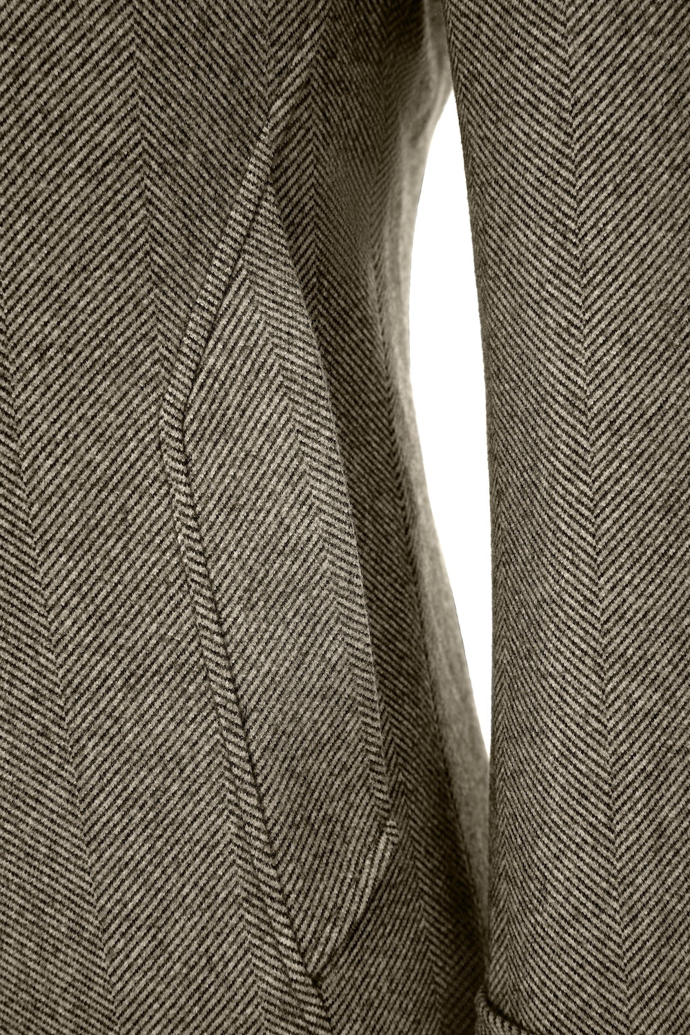 Khaki pocket detail on wool winter coat for men – outdoor overcoat