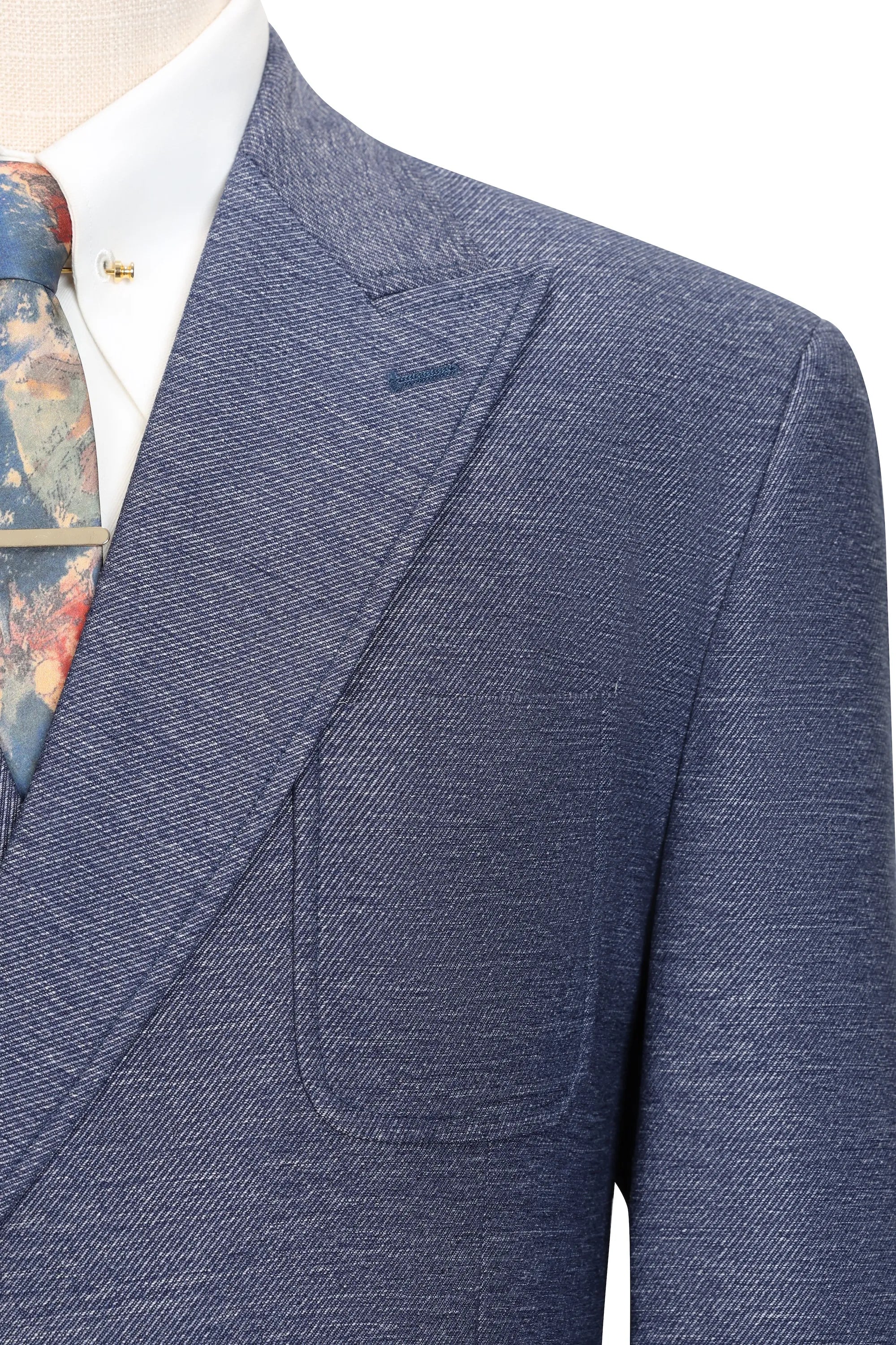 Men's Stylish Blue Double Breasted 2 Piece Suits