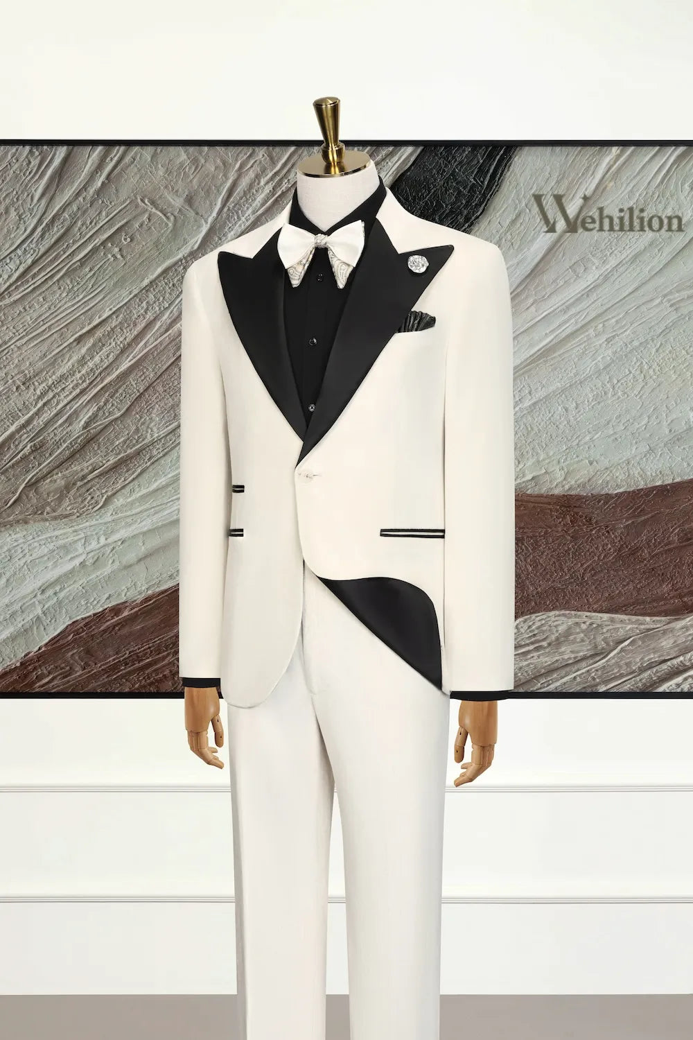 Men's Prom Velvet Peak Lapel 3 Piece Suits