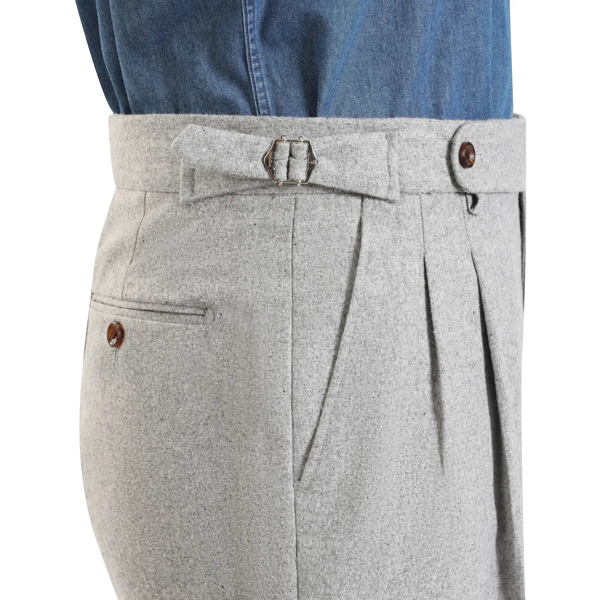 Men's Light Grey Herringbone 2 Piece Suits