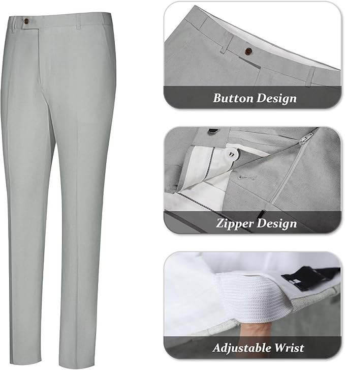 Men's Linen Casual 2 Piece Linen Suit