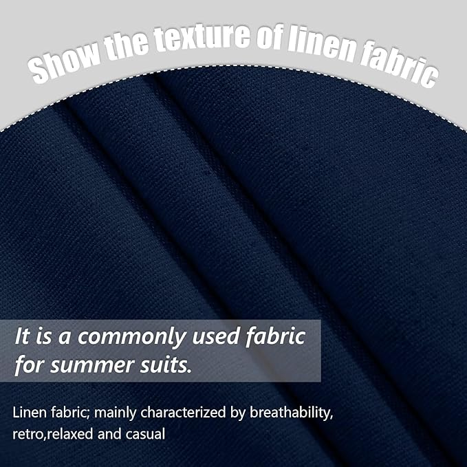 Men's Linen Casual 2 Piece Linen Suit