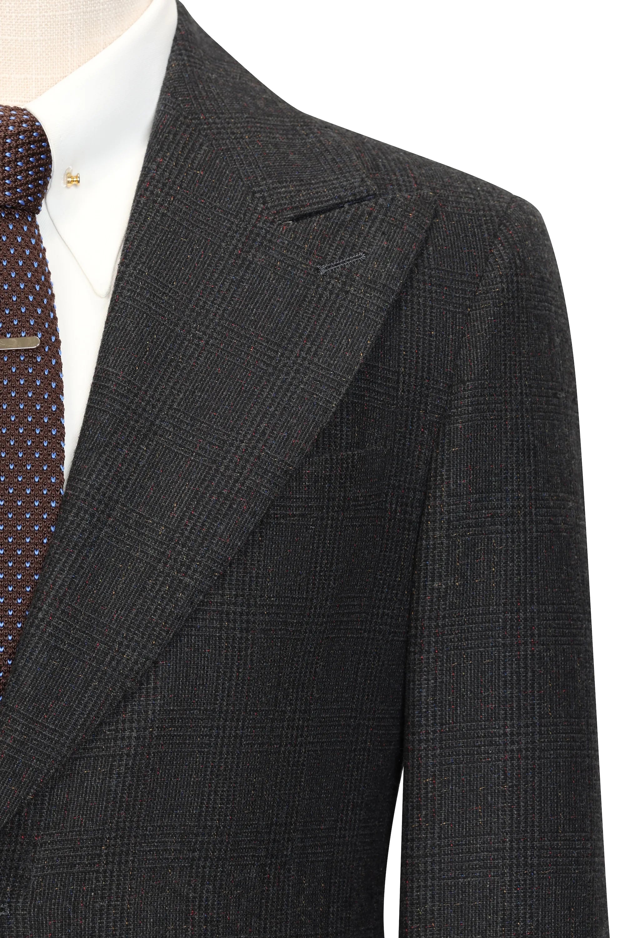 Men's Dark Grey Herringbone 2 Piece Suit