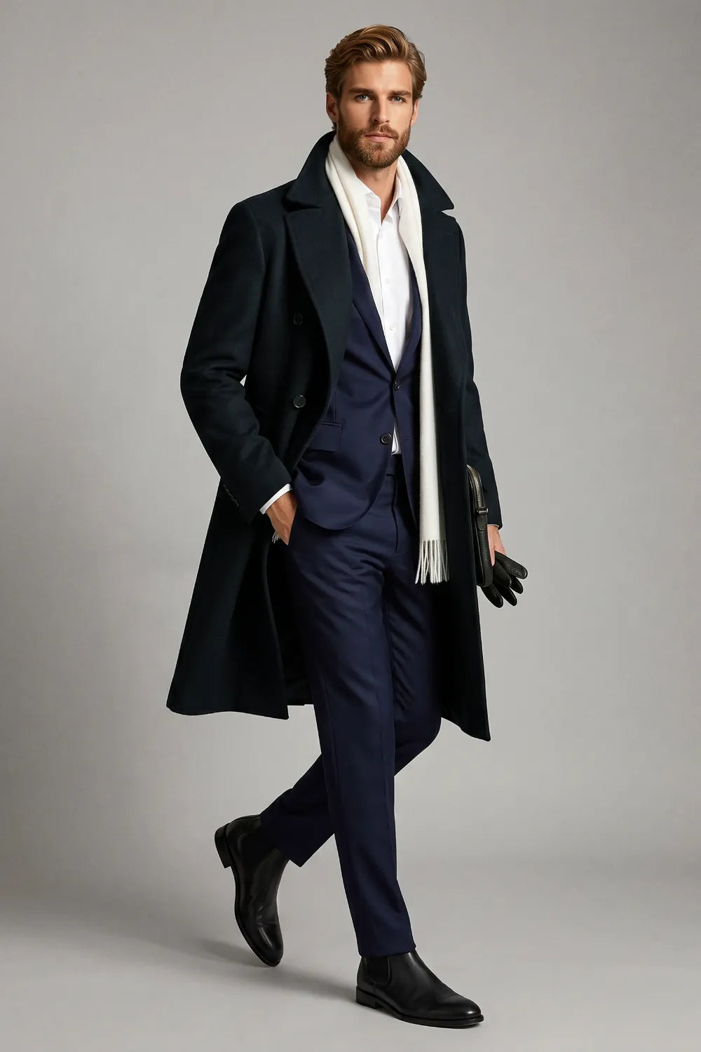 Men's  Smart Casual Long Coat Overcoat