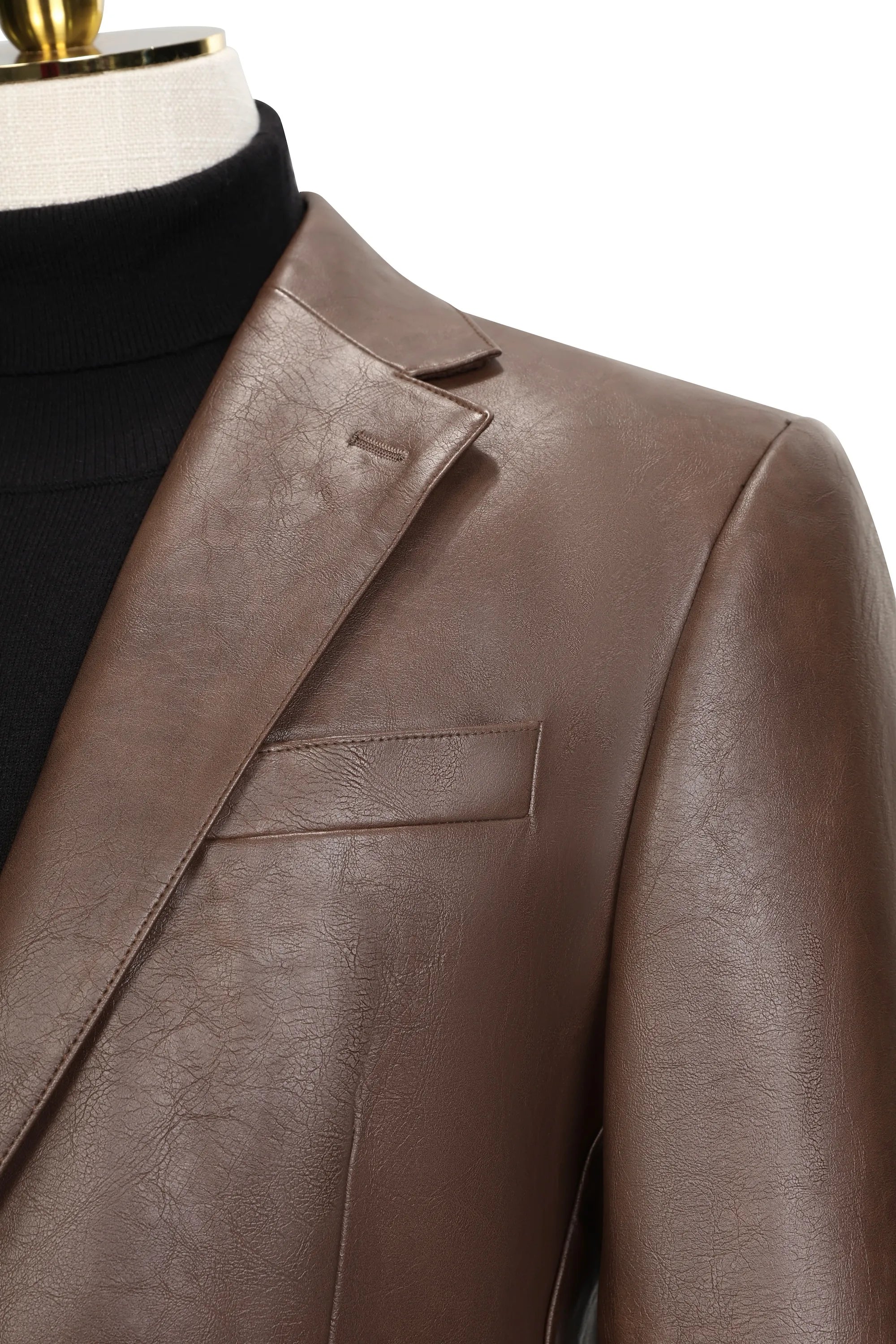 Men's Luxury Modern Leather 3 Piece Suit