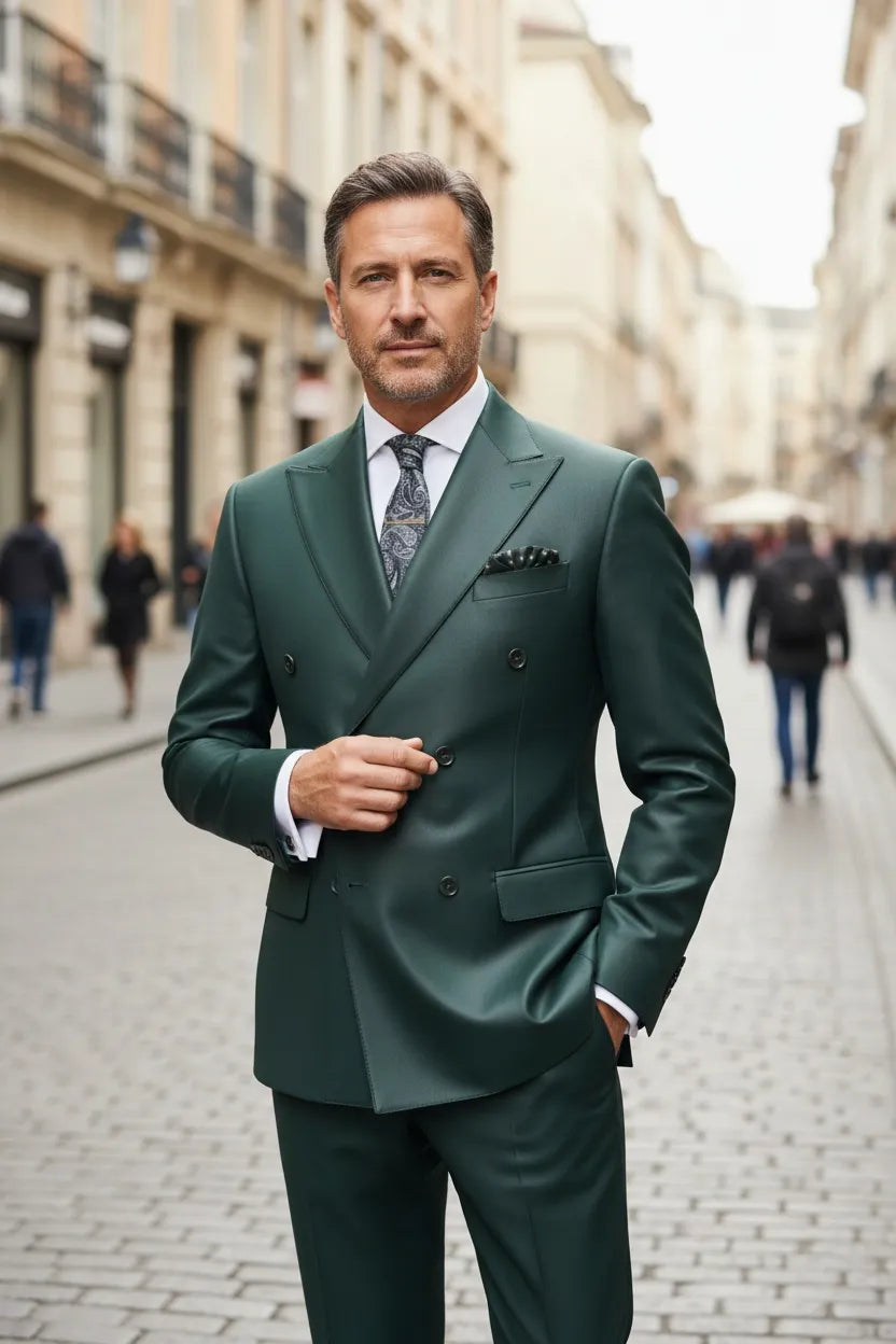 Men's Modern Leather 2 Piece Suit