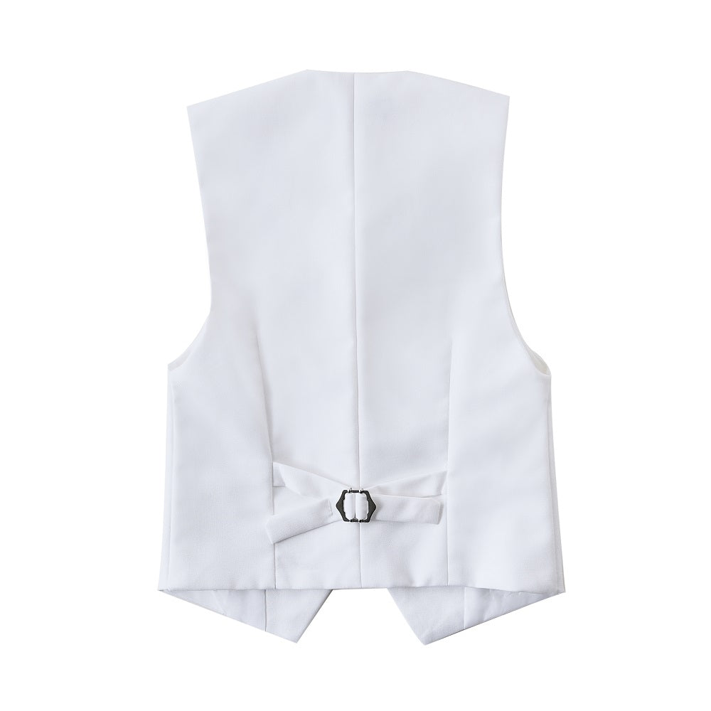 3 Buttons Boys Girls Fully Lined Formal Suit Vest